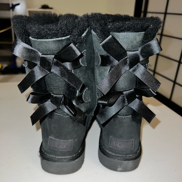 UGG Shoes - UGG Bailey Boots Size 7 with Black Bows